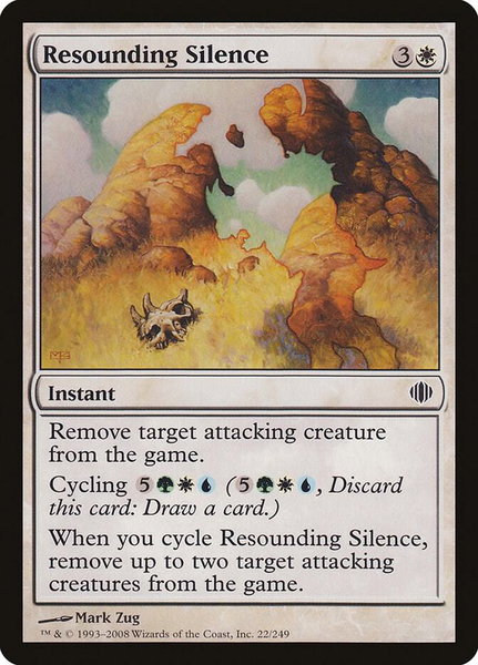 Resounding Silence trading card from Shards of Alara Resounding Silence - Shards of Alara Magic: The Gathering trading card