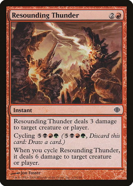 Resounding Thunder - Shards of Alara Magic: The Gathering trading card