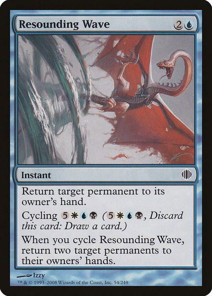 Resounding Wave trading card from Shards of Alara Resounding Wave - Shards of Alara Magic: The Gathering trading card