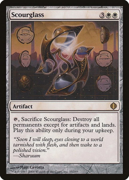Scourglass trading card from Shards of Alara Scourglass - Shards of Alara Magic: The Gathering trading card