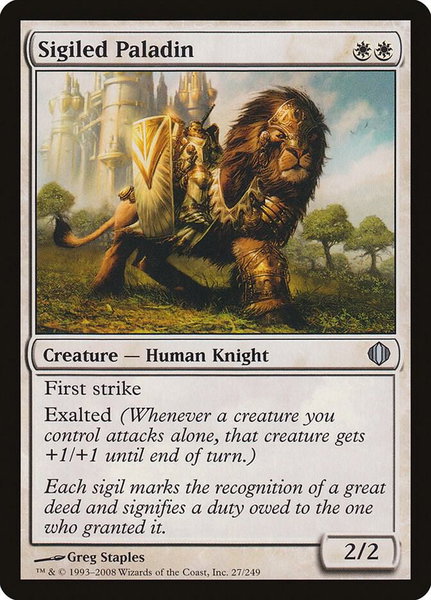 Sigiled Paladin - Shards of Alara Magic: The Gathering trading card