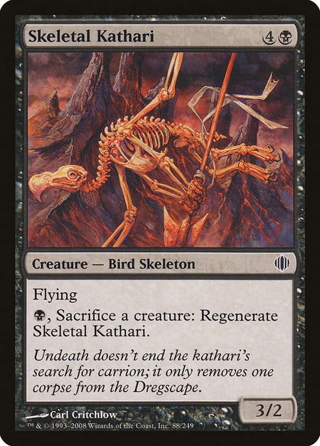 Skeletal Kathari trading card from Shards of Alara Skeletal Kathari - Shards of Alara Magic: The Gathering trading card