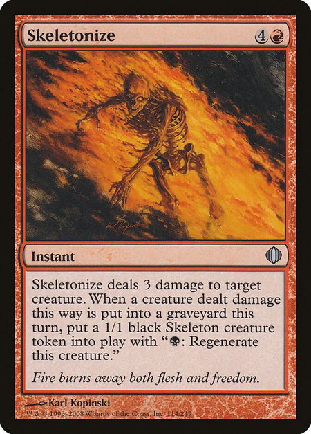 Skeletonize - Shards of Alara Magic: The Gathering trading card