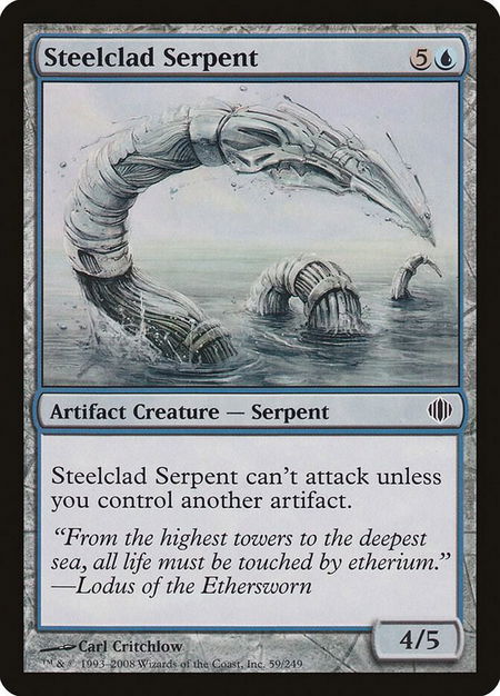 Steelclad Serpent - Shards of Alara Magic: The Gathering trading card