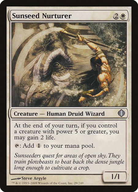Sunseed Nurturer - Shards of Alara Magic: The Gathering trading card