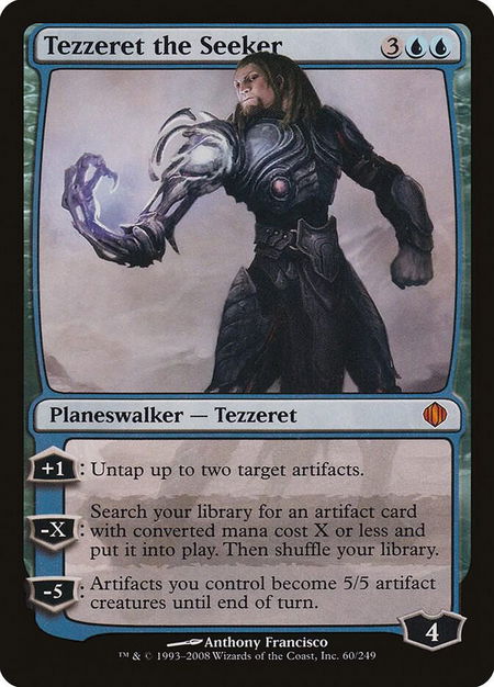 Tezzeret the Seeker - Shards of Alara Magic: The Gathering trading card