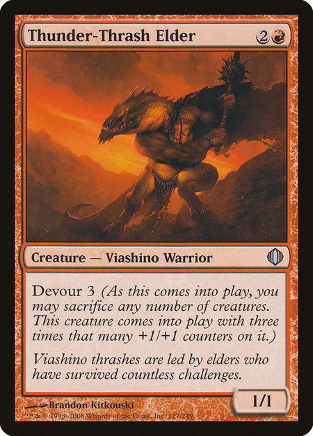 Thunder-Thrash Elder - Shards of Alara Magic: The Gathering trading card