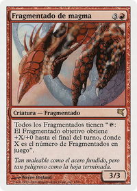 Magma Sliver (Spanish) - "Fragmentado de magma" - Magic Encyclopedia 2005 (Salvat/Hachette) (PSAL) #D1 - Rare Magic: The Gathering Trading Card