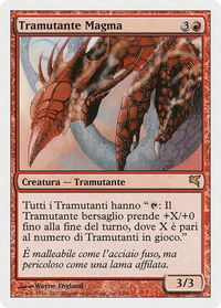 Magma Sliver (Italian) - "Tramutante Magma" - Magic Encyclopedia 2005 (Salvat/Hachette) (PSAL) #D1 - Rare Magic: The Gathering Trading Card