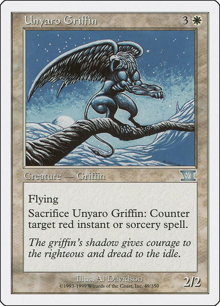 Unyaro Griffin - Classic Sixth Edition Magic: The Gathering trading card