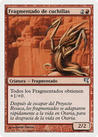 Blade Sliver (Spanish) - "Fragmentado de cuchillas" - Magic Encyclopedia 2005 (Salvat/Hachette) (PSAL) #D2 - Uncommon Magic: The Gathering Trading Card