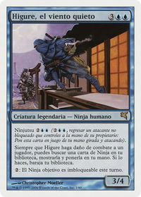 Higure, the Still Wind (Spanish) - "Higure, el viento quieto" - Magic Encyclopedia 2005 (Salvat/Hachette) (PSAL) #E1 - Rare Magic: The Gathering Trading Card