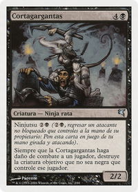 Throat Slitter (Spanish) - "Cortagargantas" - Magic Encyclopedia 2005 (Salvat/Hachette) (PSAL) #E2 - Uncommon Magic: The Gathering Trading Card
