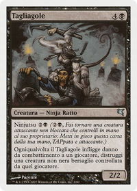 Throat Slitter (Italian) - "Tagliagole" - Magic Encyclopedia 2005 (Salvat/Hachette) (PSAL) #E2 - Uncommon Magic: The Gathering Trading Card