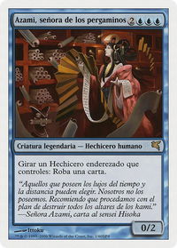 Azami, Lady of Scrolls (Spanish) - "Azami, señora de los pergaminos" - Magic Encyclopedia 2005 (Salvat/Hachette) (PSAL) #H1 - Rare Magic: The Gathering Trading Card