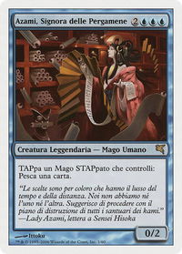 Azami, Lady of Scrolls (Italian) - "Azami, Signora delle Pergamene" - Magic Encyclopedia 2005 (Salvat/Hachette) (PSAL) #H1 - Rare Magic: The Gathering Trading Card