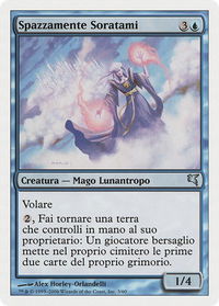 Soratami Mindsweeper (Italian) - "Spazzamente Soratami" - Magic Encyclopedia 2005 (Salvat/Hachette) (PSAL) #H3 - Uncommon Magic: The Gathering Trading Card