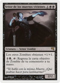 Lord of the Undead (Spanish) - "Señor de los muertos vivientes" - Magic Encyclopedia 2005 (Salvat/Hachette) (PSAL) #F1 - Rare Magic: The Gathering Trading Card