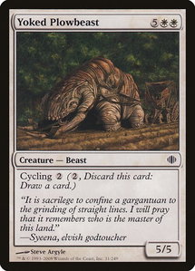 Yoked Plowbeast - Shards of Alara (ALA) #31 - Common Magic: The Gathering Trading Card