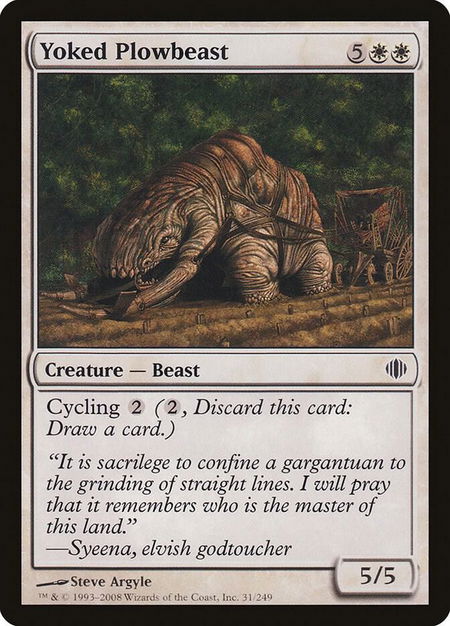Yoked Plowbeast - Shards of Alara Magic: The Gathering trading card