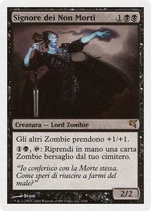 Lord of the Undead (Italian) - "Signore dei Non Morti" - Magic Encyclopedia 2005 (Salvat/Hachette) (PSAL) #F1 - Rare Magic: The Gathering Trading Card