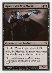 Lord of the Undead (Italian) - "Signore dei Non Morti" - Magic Encyclopedia 2005 (Salvat/Hachette) (PSAL) #F1 - Rare Magic: The Gathering Trading Card