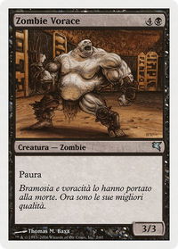 Gluttonous Zombie (Italian) - "Zombie Vorace" - Magic Encyclopedia 2005 (Salvat/Hachette) (PSAL) #F2 - Uncommon Magic: The Gathering Trading Card
