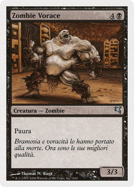 Gluttonous Zombie (Italian) - "Zombie Vorace" - Magic Encyclopedia 2005 (Salvat/Hachette) Magic: The Gathering trading card