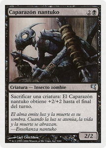 Nantuko Husk (Spanish) - "Caparazón nantuko" - Magic Encyclopedia 2005 (Salvat/Hachette) (PSAL) #F3 - Uncommon Magic: The Gathering Trading Card