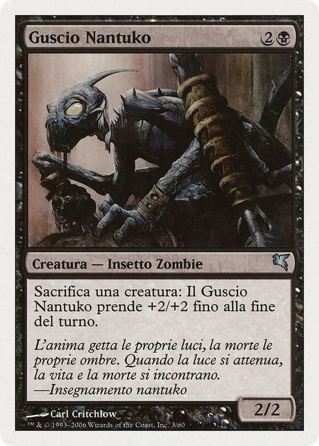 Nantuko Husk (Italian) - "Guscio Nantuko" - Magic Encyclopedia 2005 (Salvat/Hachette) Magic: The Gathering trading card