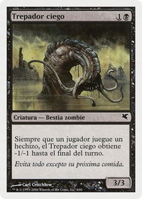 Blind Creeper (Spanish) - "Trepador ciego" - Magic Encyclopedia 2005 (Salvat/Hachette) (PSAL) #F4 - Common Magic: The Gathering Trading Card