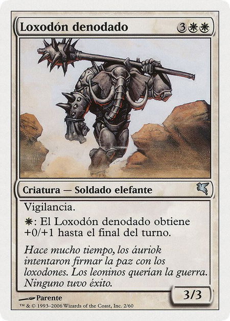Loxodon Stalwart (Spanish) - "Loxodón denodado" - Magic Encyclopedia 2005 (Salvat/Hachette) Magic: The Gathering trading card