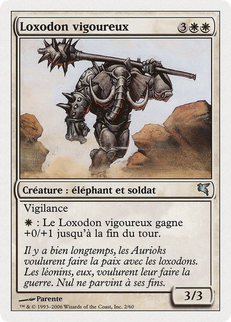 Loxodon Stalwart (French) - "Loxodon vigoureux" - Magic Encyclopedia 2005 (Salvat/Hachette) Magic: The Gathering trading card