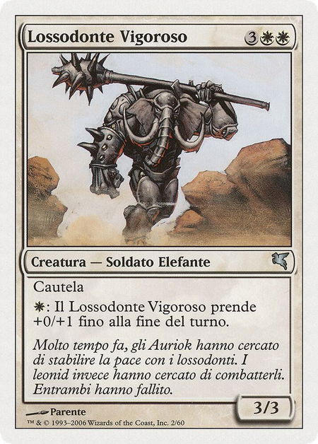 Loxodon Stalwart (Italian) - "Lossodonte Vigoroso" trading card from Magic Encyclopedia 2005 (Salvat/Hachette) Loxodon Stalwart (Italian) - "Lossodonte Vigoroso" - Magic Encyclopedia 2005 (Salvat/Hachette) Magic: The Gathering trading card