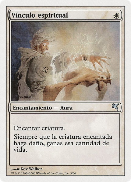 Spirit Link (Spanish) - "Vínculo espiritual" trading card from Magic Encyclopedia 2005 (Salvat/Hachette) Spirit Link (Spanish) - "Vínculo espiritual" - Magic Encyclopedia 2005 (Salvat/Hachette) Magic: The Gathering trading card