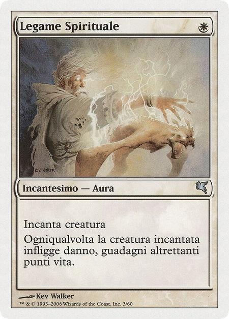 Spirit Link (Italian) - "Legame Spirituale" trading card from Magic Encyclopedia 2005 (Salvat/Hachette) Spirit Link (Italian) - "Legame Spirituale" - Magic Encyclopedia 2005 (Salvat/Hachette) Magic: The Gathering trading card