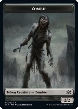 Zombie // Vampire Double-Sided Token trading card from Double Masters 2022 Zombie // Vampire Double-Sided Token - Double Masters 2022 Magic: The Gathering trading card