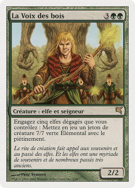 Voice of the Woods (French) - "La Voix des bois" - Magic Encyclopedia 2005 (Salvat/Hachette) Magic: The Gathering trading card