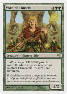 Voice of the Woods (Italian) - "Voce dei Boschi" - Magic Encyclopedia 2005 (Salvat/Hachette) (PSAL) #B1 - Rare Magic: The Gathering Trading Card