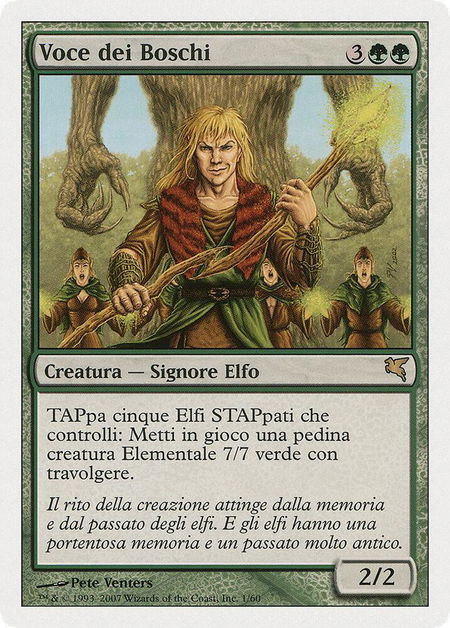 Voice of the Woods (Italian) - "Voce dei Boschi" - Magic Encyclopedia 2005 (Salvat/Hachette) Magic: The Gathering trading card