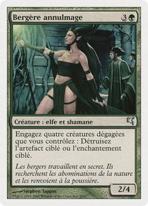 Nullmage Shepherd (French) - "Bergère annulmage" - Magic Encyclopedia 2005 (Salvat/Hachette) (PSAL) #B2 - Uncommon Magic: The Gathering Trading Card