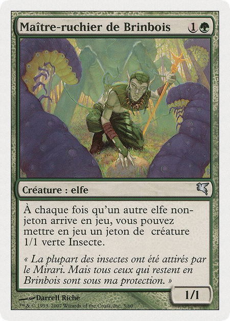 Wirewood Hivemaster (French) - "Maître-ruchier de Brinbois" trading card from Magic Encyclopedia 2005 (Salvat/Hachette) Wirewood Hivemaster (French) - "Maître-ruchier de Brinbois" - Magic Encyclopedia 2005 (Salvat/Hachette) Magic: The Gathering trading card