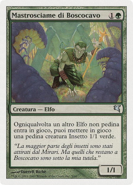 Wirewood Hivemaster (Italian) - "Mastrosciame di Boscocavo" trading card from Magic Encyclopedia 2005 (Salvat/Hachette) Wirewood Hivemaster (Italian) - "Mastrosciame di Boscocavo" - Magic Encyclopedia 2005 (Salvat/Hachette) Magic: The Gathering trading card