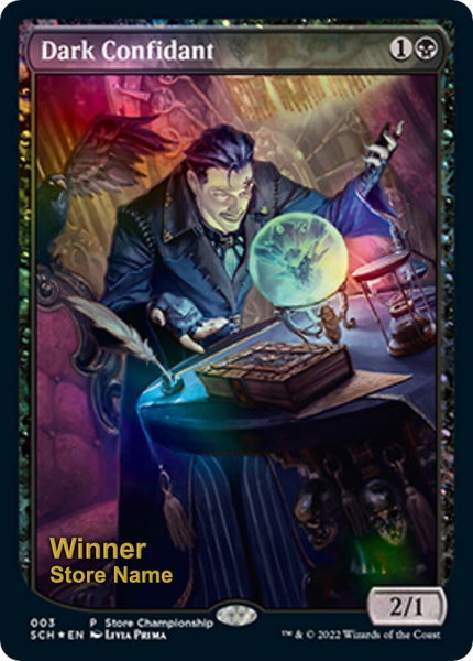 Dark Confidant (Winner) trading card from Game Day & Store Championship Promos Dark Confidant (Winner) - Game Day & Store Championship Promos Magic: The Gathering trading card