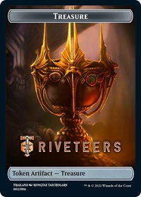 Treasure Token (Riveteers) [SEA Exclusive] - Streets of New Capenna (SNC) #002/006 - Token Magic: The Gathering Trading Card