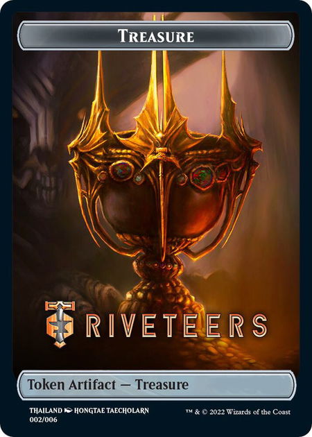 Treasure Token (Riveteers) [SEA Exclusive] - Streets of New Capenna Magic: The Gathering trading card