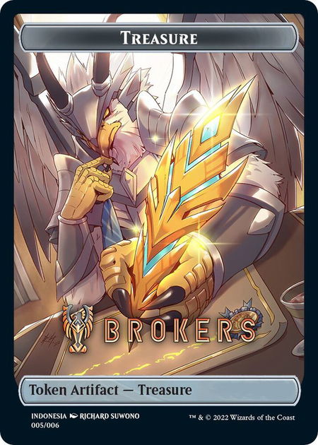 Treasure Token (Brokers) [SEA Exclusive] - Streets of New Capenna Magic: The Gathering trading card