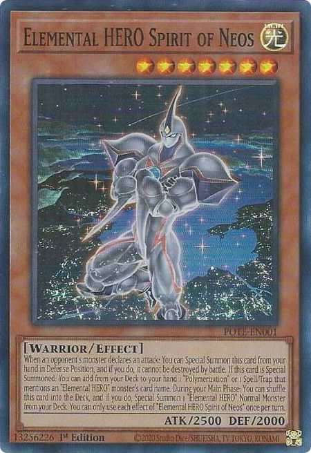 Elemental HERO Spirit of Neos - Power of the Elements YuGiOh trading card