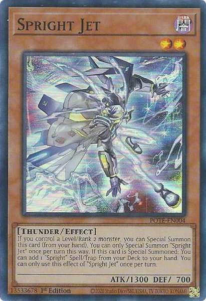 Spright Jet trading card from Power of the Elements Spright Jet - Power of the Elements YuGiOh trading card