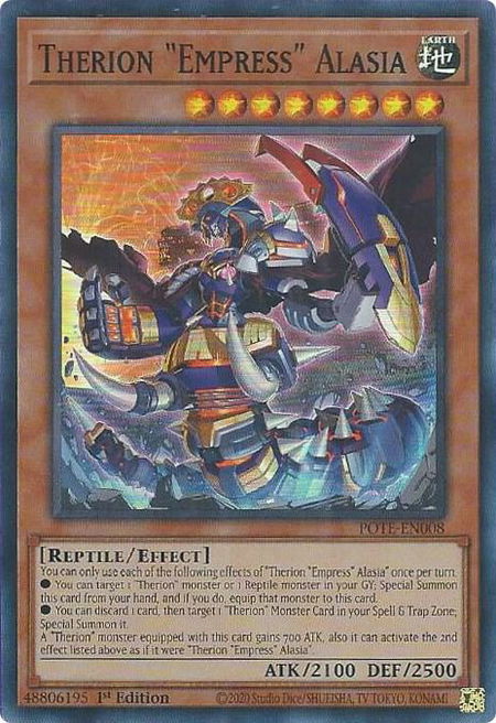 Therion "Empress" Alasia - Power of the Elements YuGiOh trading card